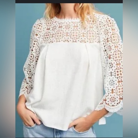 Anthropologie Eri + Ali Crocheted Top XS - Picture 1 of 11
